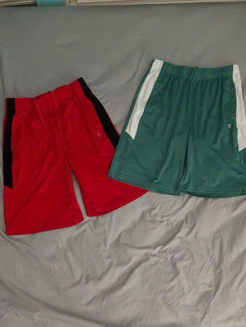 Xersion Red & Green Kids Athletic Shorts Two Pair